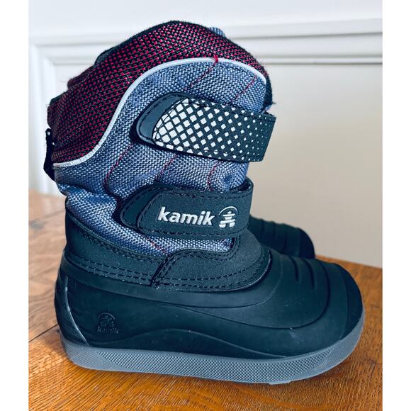 Toddler Boys' Kamik Double Velcro Waterproof Snow Boots, Size 8 - Picture 1 of 4